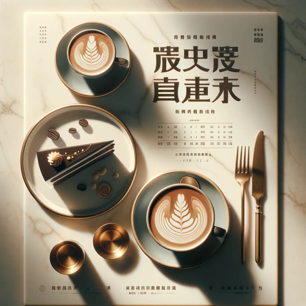 DALL-E 3 generated 餐廳海報 — Chinese text garbled